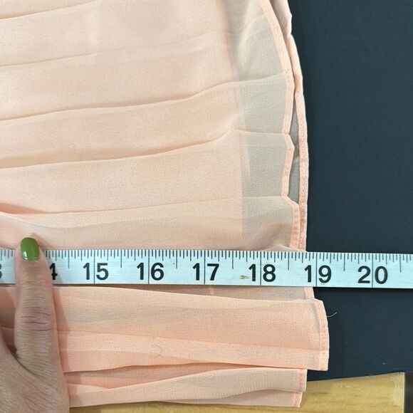 Forever 21 Peach Pleated Women's Mini Skirt Size M - Picture 4 of 8